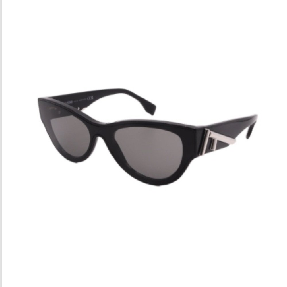Fendi Black Sunglasses with Silver Accents